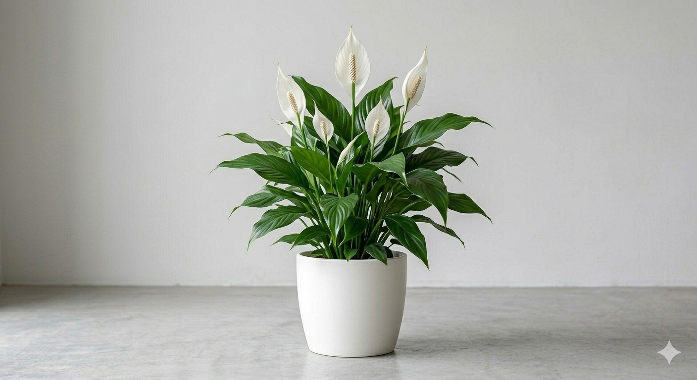 The peace lily is a quiet, air-cleaning bedroom favourite